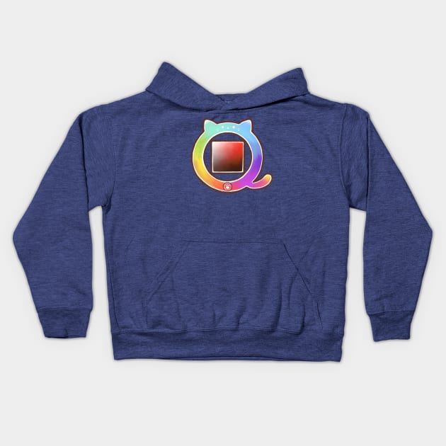 cat color wheel Kids Hoodie by mushopea